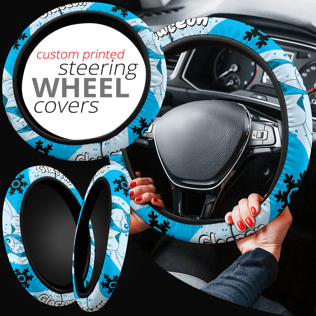 Glaceon Pokemon Steering Wheel Cover