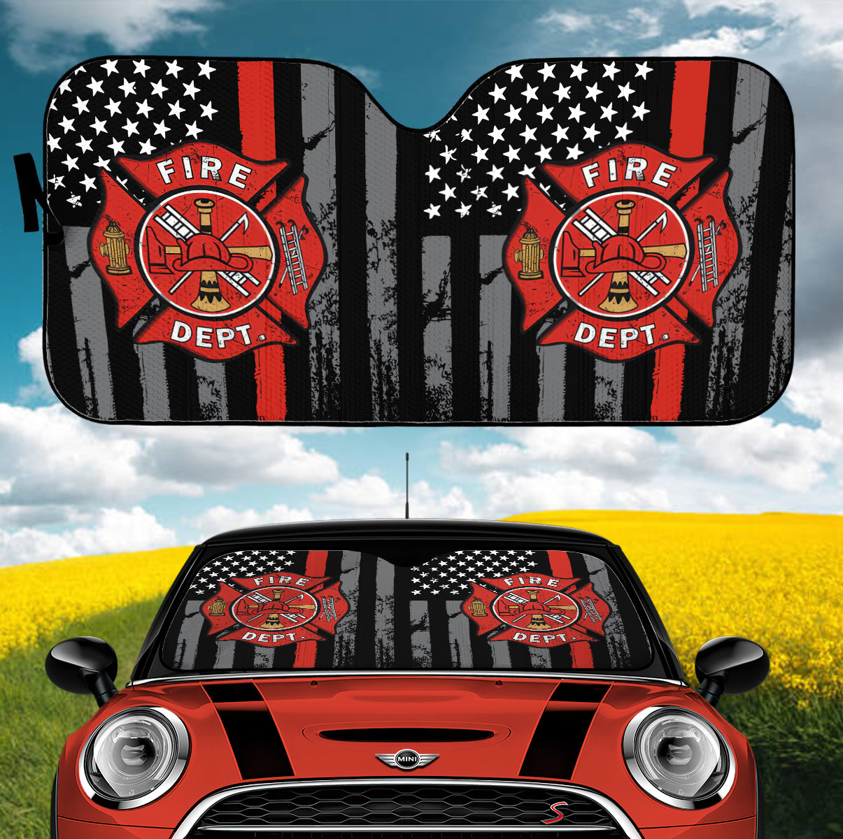 Fire Dept. Car Auto Sunshades