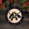 Electivire Pokemon Evolution Wood Circle Ornament Perfect Gift For Holiday Nearkii