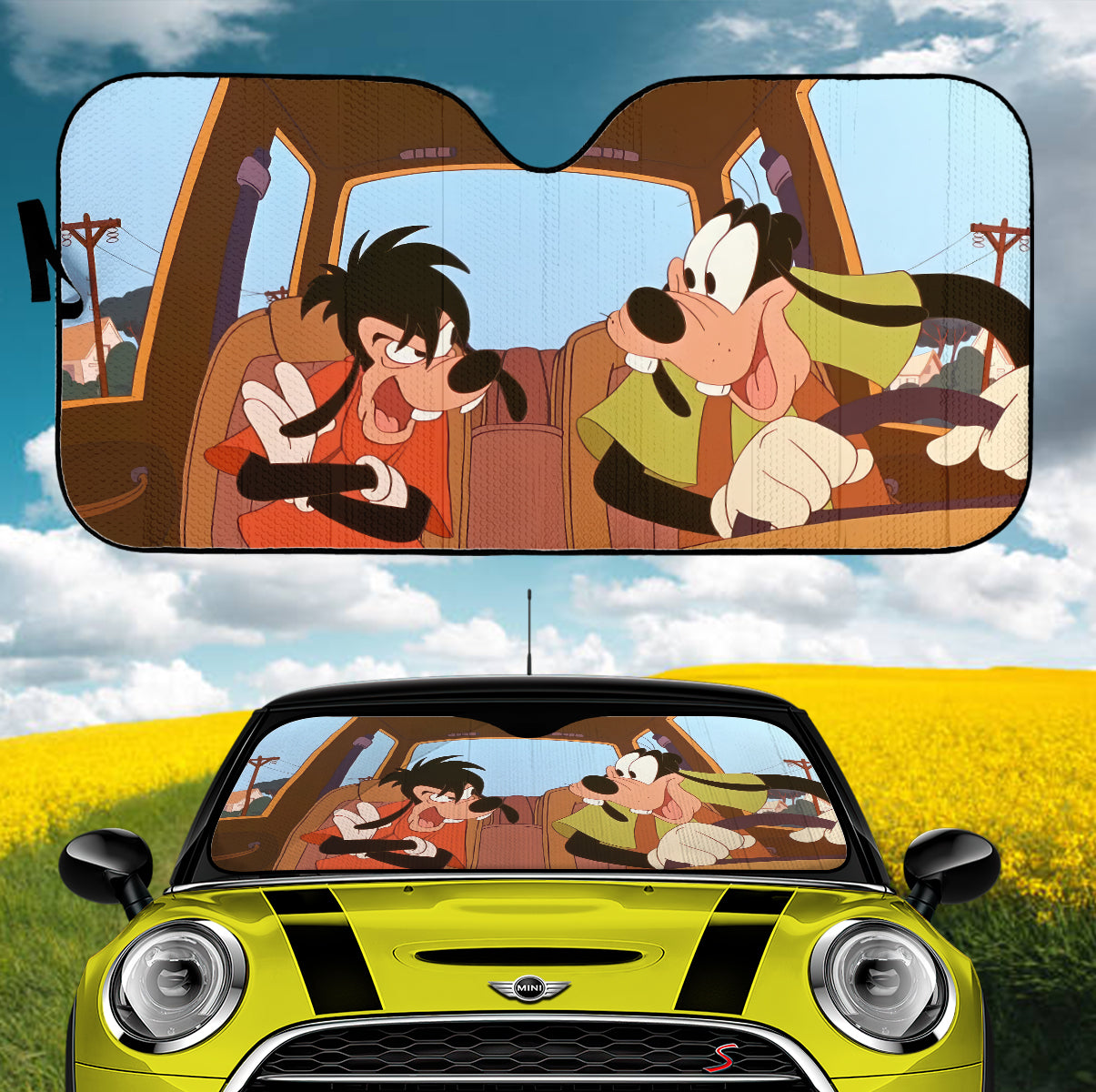 Goofy And Max Car Auto Sunshades