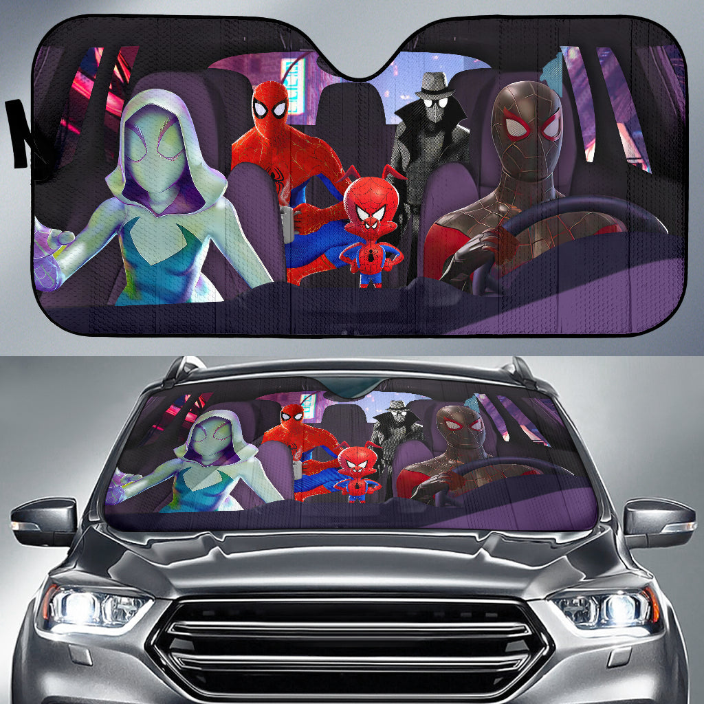 Spider-man Across The Spider-Verse Car Auto Sunshades